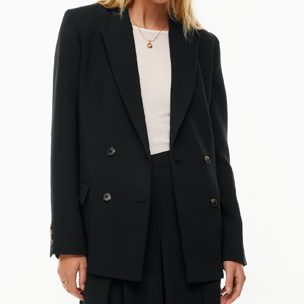 Wilfred Black Double-Breasted Blazer